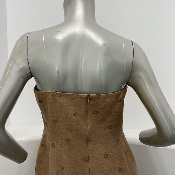 Zion New York Spaghetti Strap Shift Dress  Brown Size 10 - Picture 7 of 13